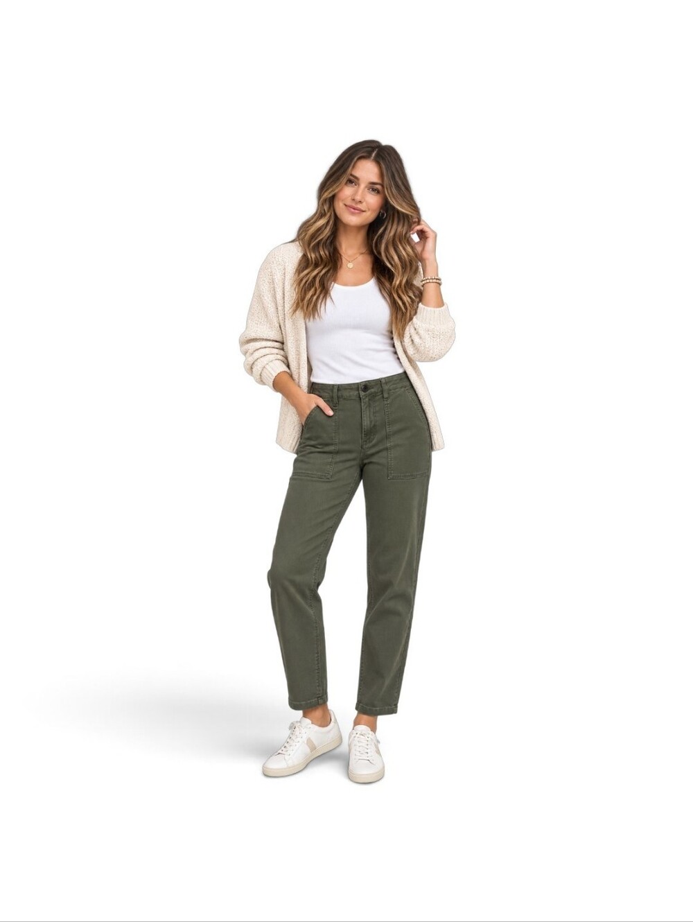 Madewell Womens Olive Green Ankle Pants Size 26